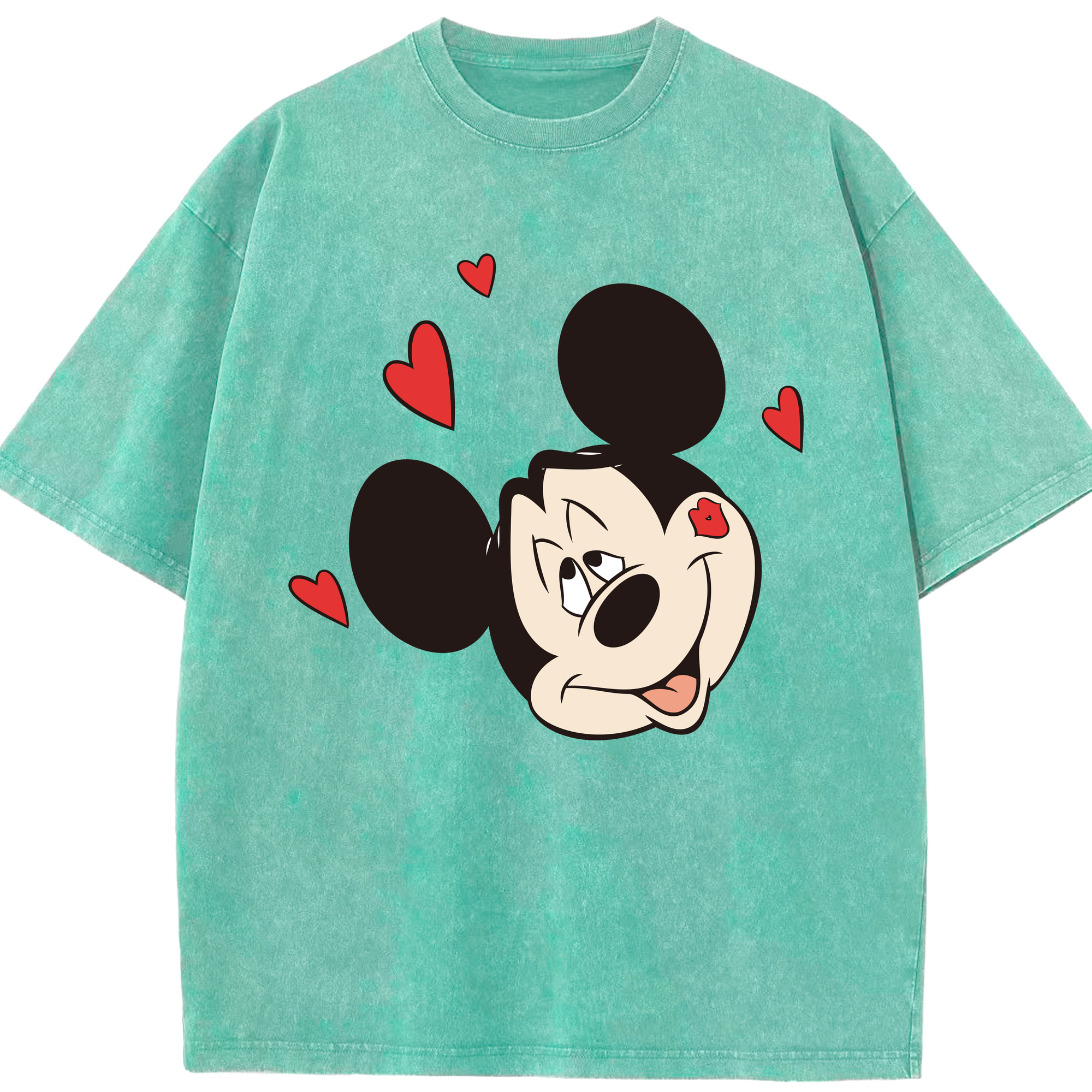 （画像用） ミッキーマウス Mickey Mouse 綿100% ヴィンテージ風 半袖Tシャツ（フロントプリント）